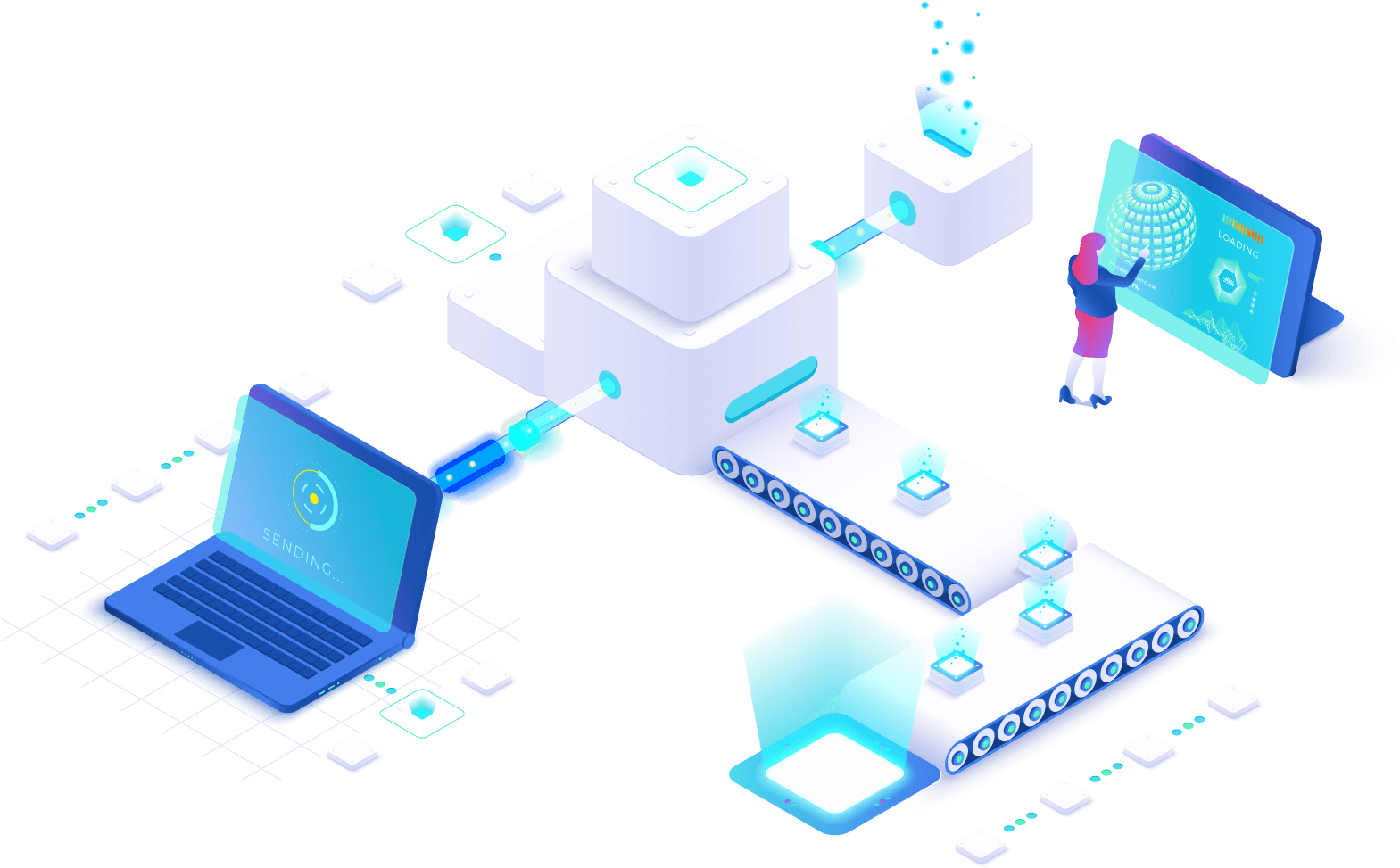 Pareo Blue illustration